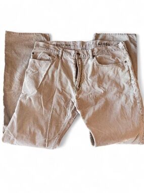 Men's Tan Corduroy Pants - Classic Everyday Style